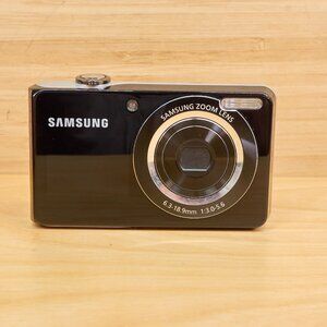 Samsung PL100 12.2MP Digital Camera, front LCD Display for selfie and Kids photo